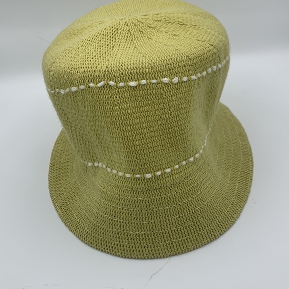 Danier Bucket Hat in Lime Green with White Stitching - Picture 10 of 10